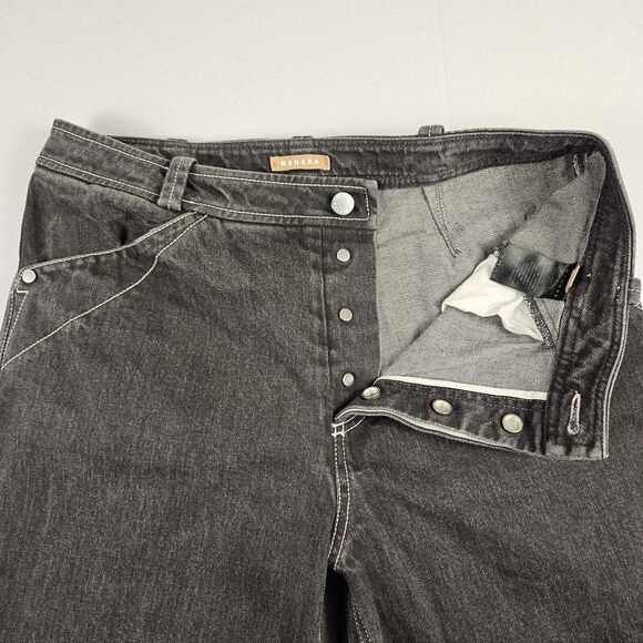 NEHERA Denim Jeans Womens French Size 40 US Size 8 Crop Slovakia Graphite Black - Picture 6 of 16